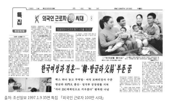 조선일보 1997년 1월 9일자 특집면 일부